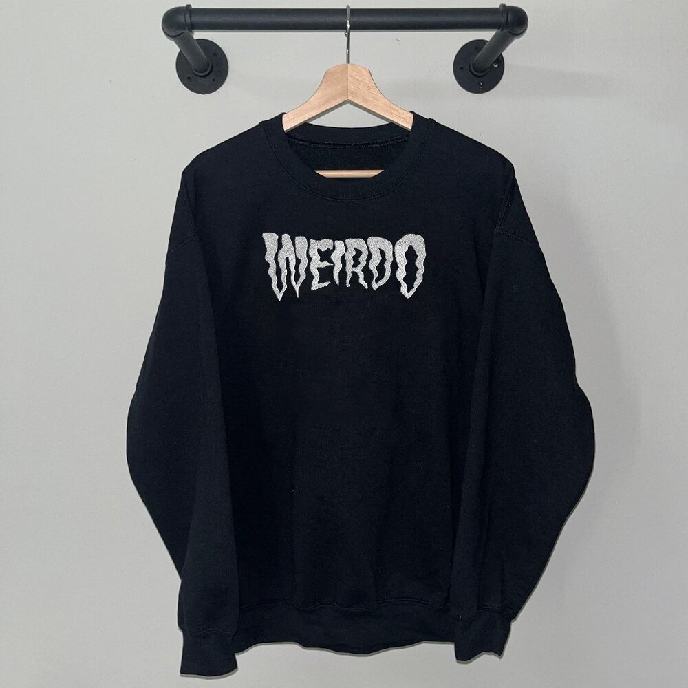 Black Weirdo Comic Magazine Robert Crumb 70s Art Style Crewneck Sweatshirt